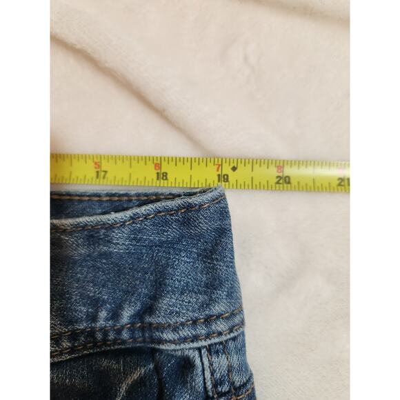 Maurices Curvy Bootcut Jeans Womens 18 Regular 38 X 32 Blue Whiskers Y2k - Picture 7 of 11